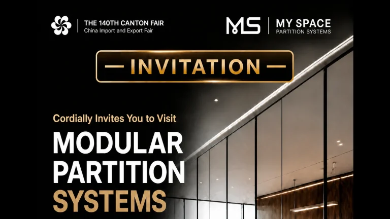 140th Canton Fair invitation from MY SPACE Partition Systems, modular partition systems